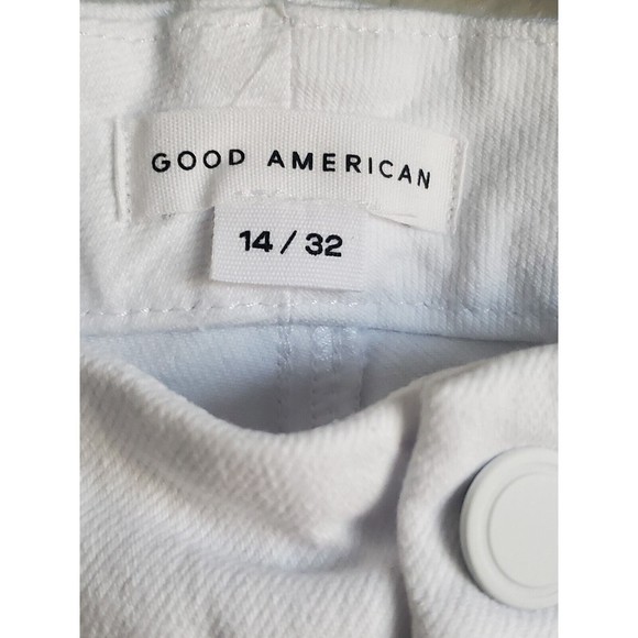 Good American Good Legs Crop Mini Boot Jean  Size 14 White Style GLCMB046T New - Picture 9 of 11